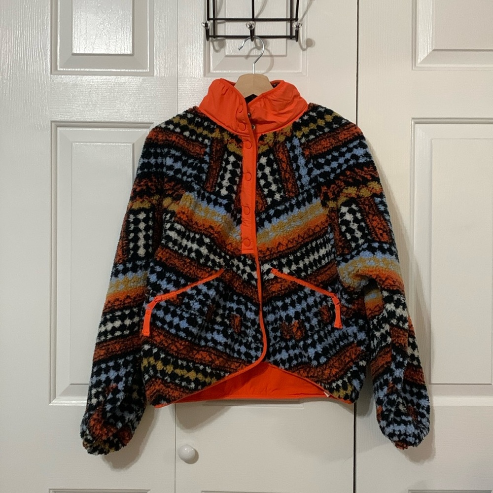 Free People Multicolor Fleece Jacket - Picture 3 of 10